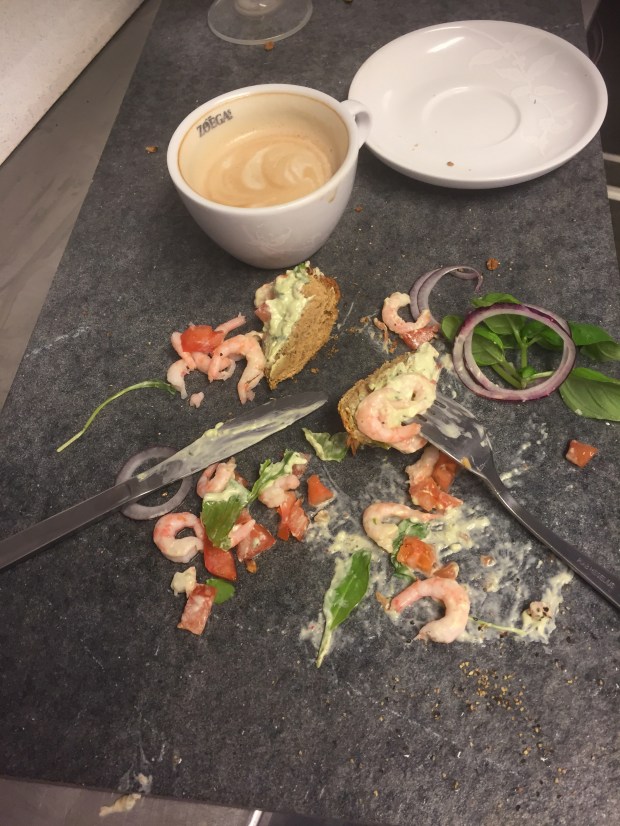 Uppäten räkmacka the Italian way