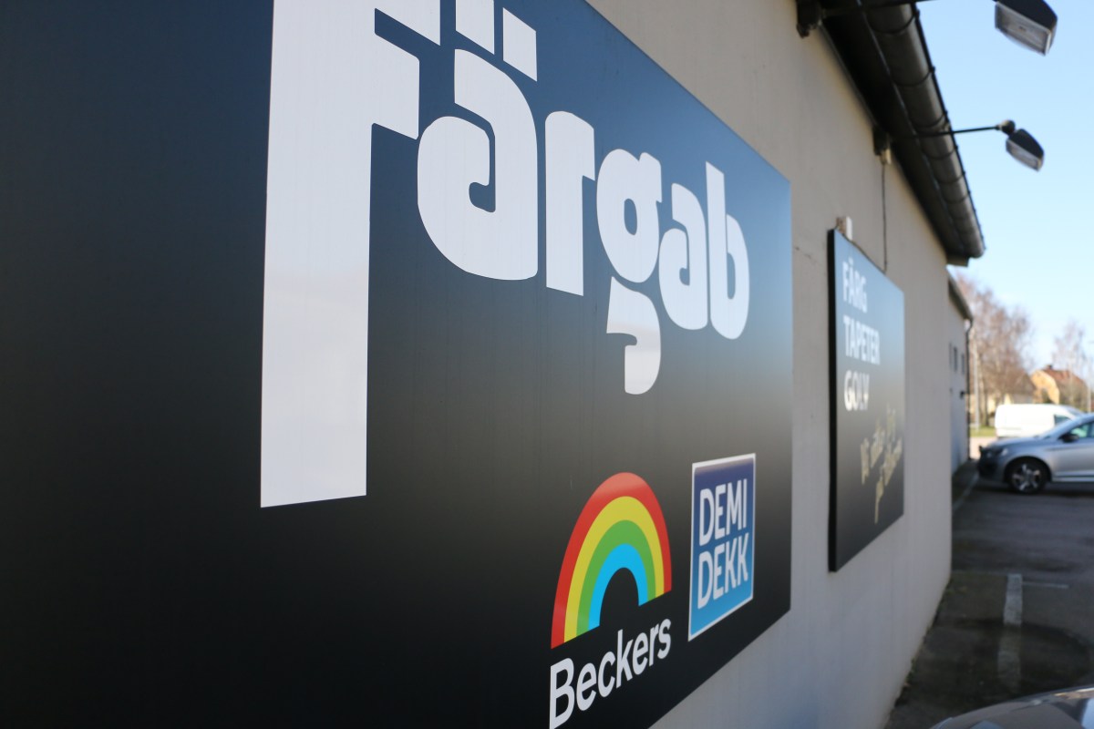 Färgab i Halmstad, fasadbild