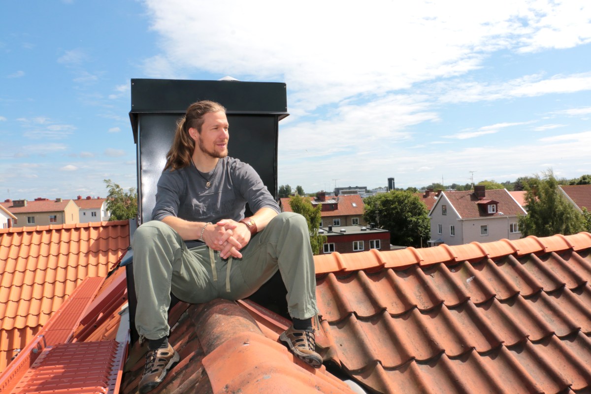 Peter Alkeryd på taket