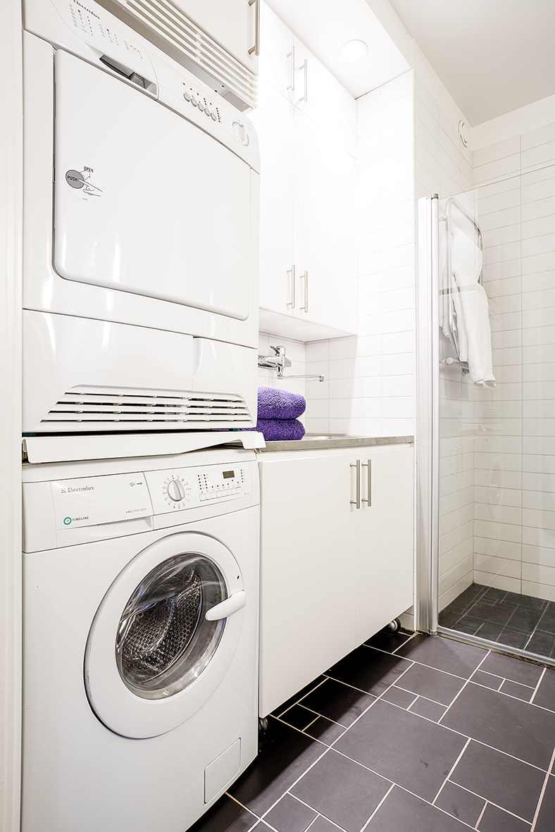 Tvättstuga i badrum